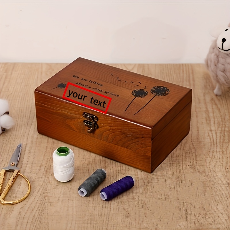 Custom Retro Pine Wood Storage Box for Personal Items